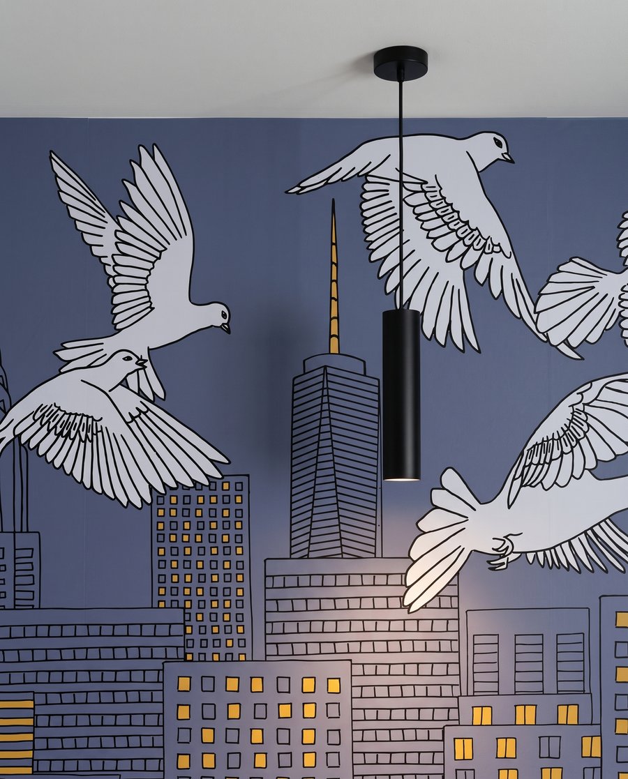 Cats Above the City — detail