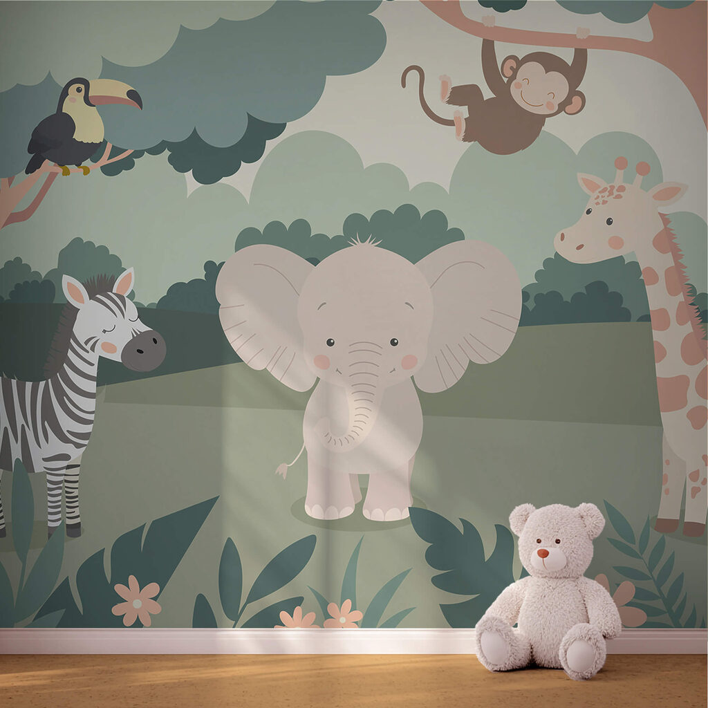 Jungle animals on grass — interior 1