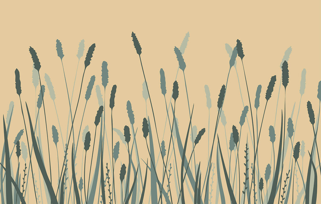 Grasses in soft tones — full design