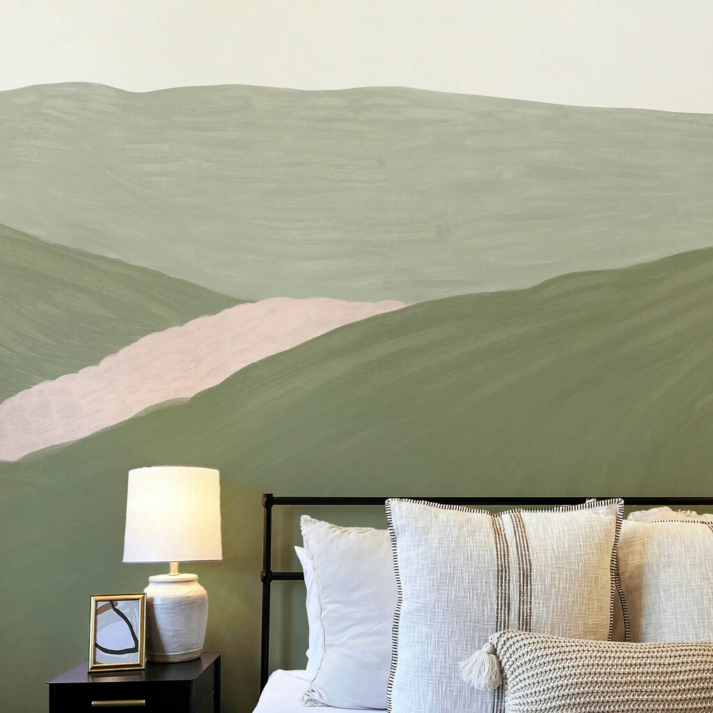 Path through drawn hills — interior 2
