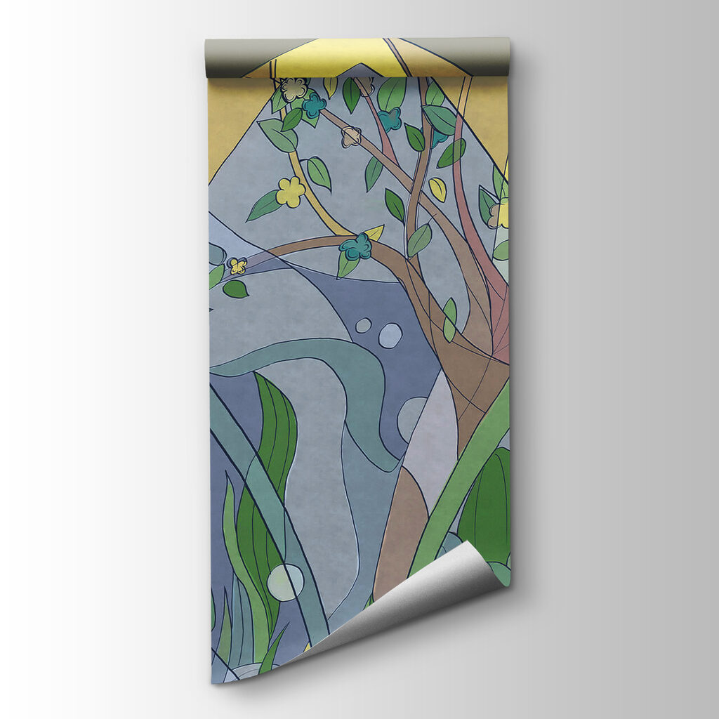 Woodland in stained-glass style — product view