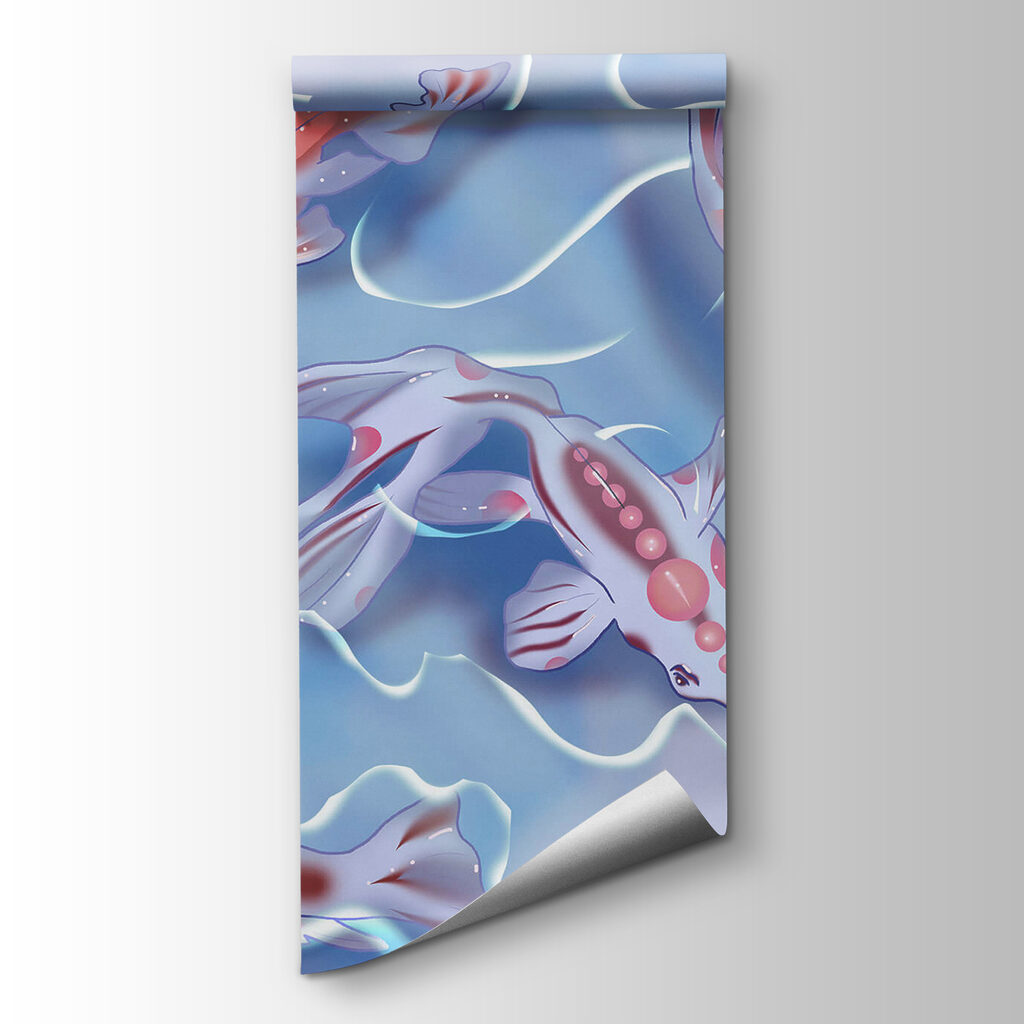 Fish among blue ripples — product view
