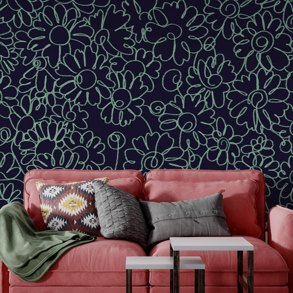 Flowers in fine lines — interior 2