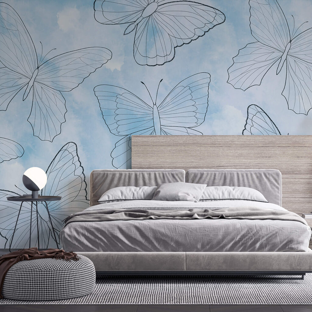 Butterfly Sketches in an interior