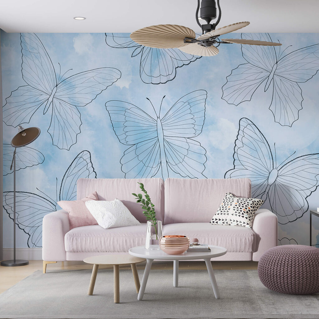 Butterfly Sketches in an interior