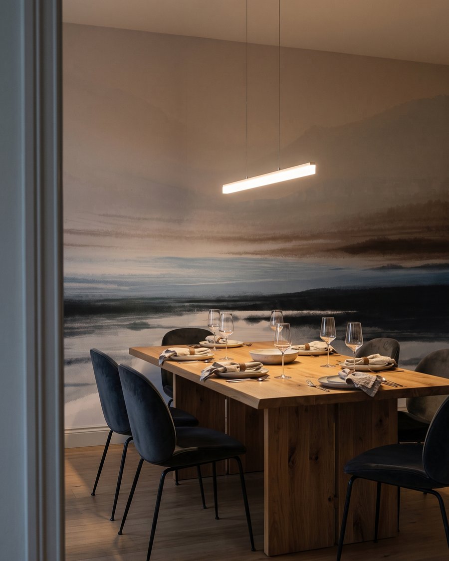 Lake in Watercolour in an interior