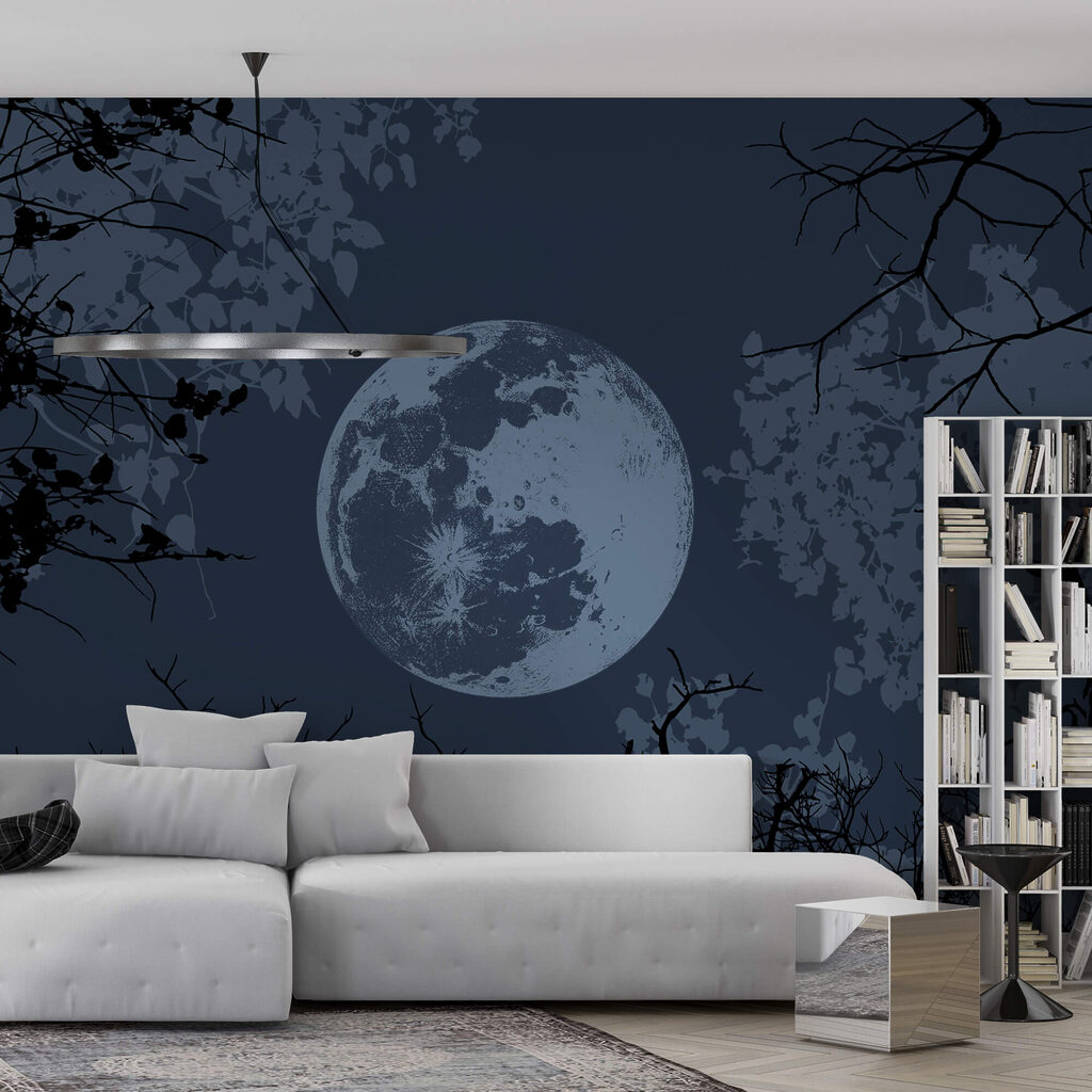 Moonlit Branches in an interior