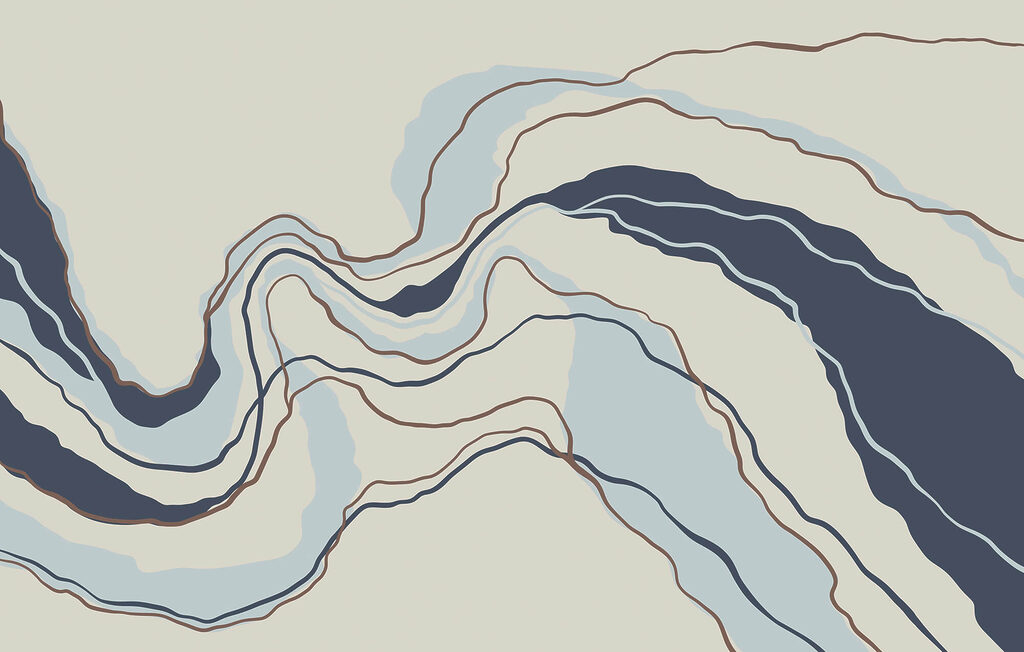 Wavy bands and lines — full design