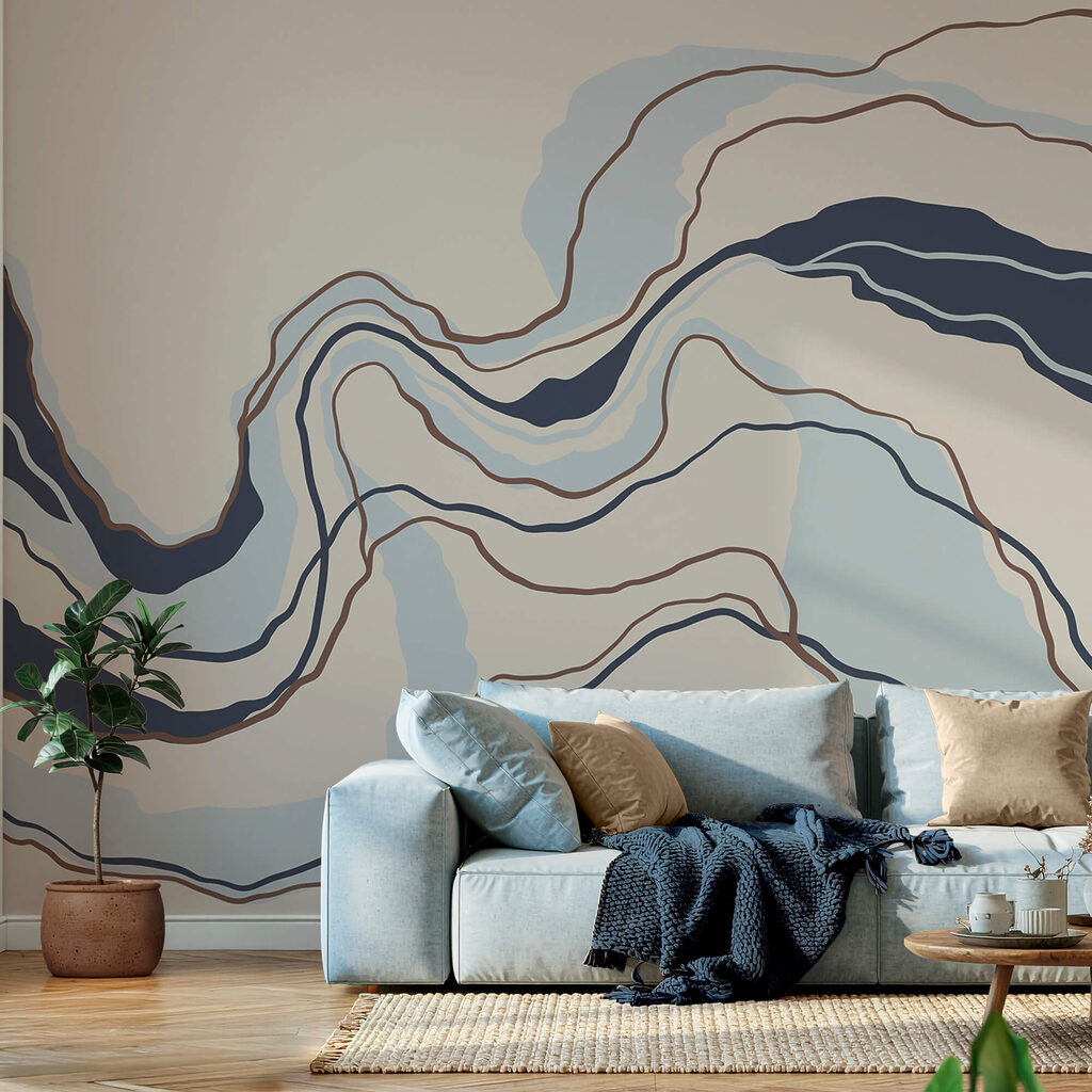 Wavy bands and lines — interior 1