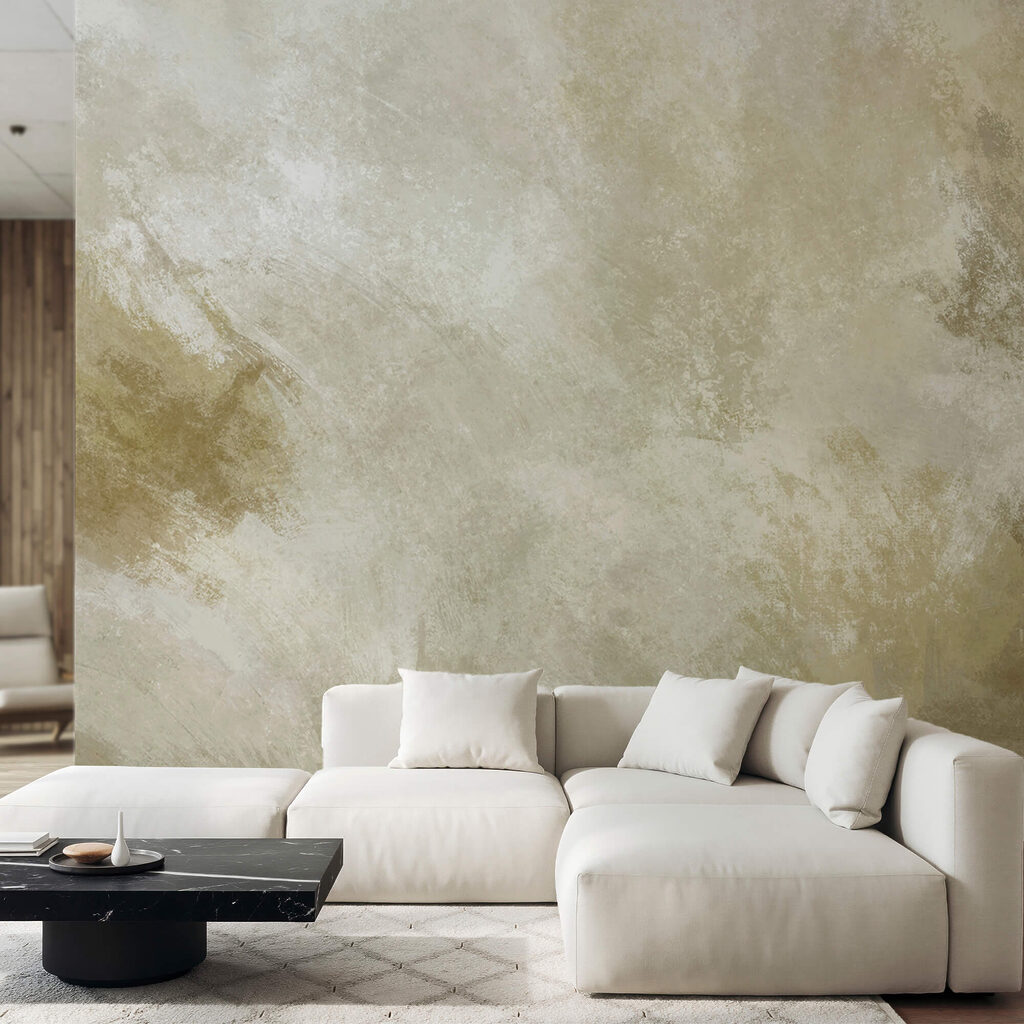 Cloudy paint in olive — interior 1
