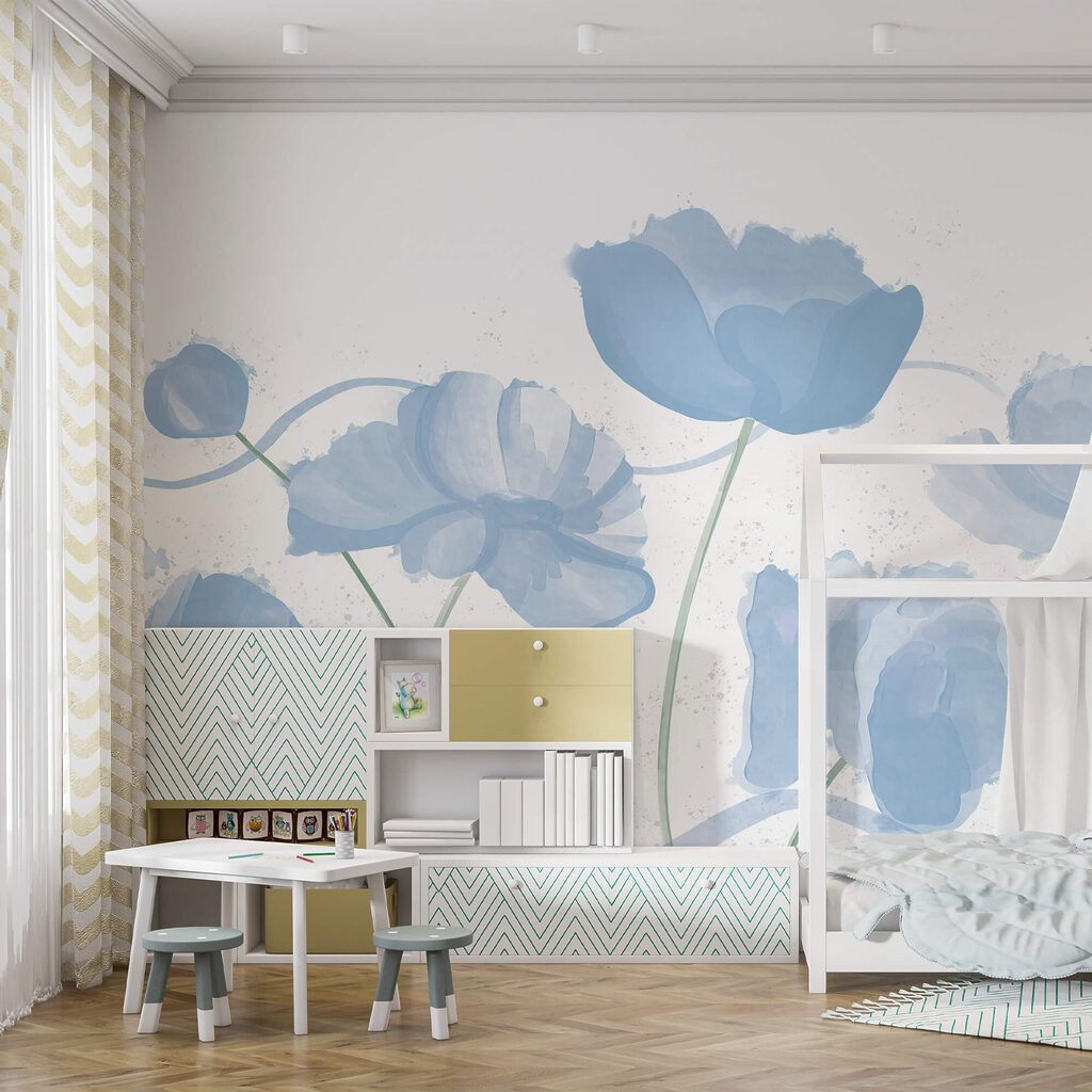 Blue chalices in watercolour — interior 3