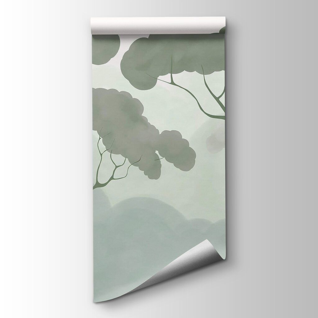 Tree crowns in mist — product view