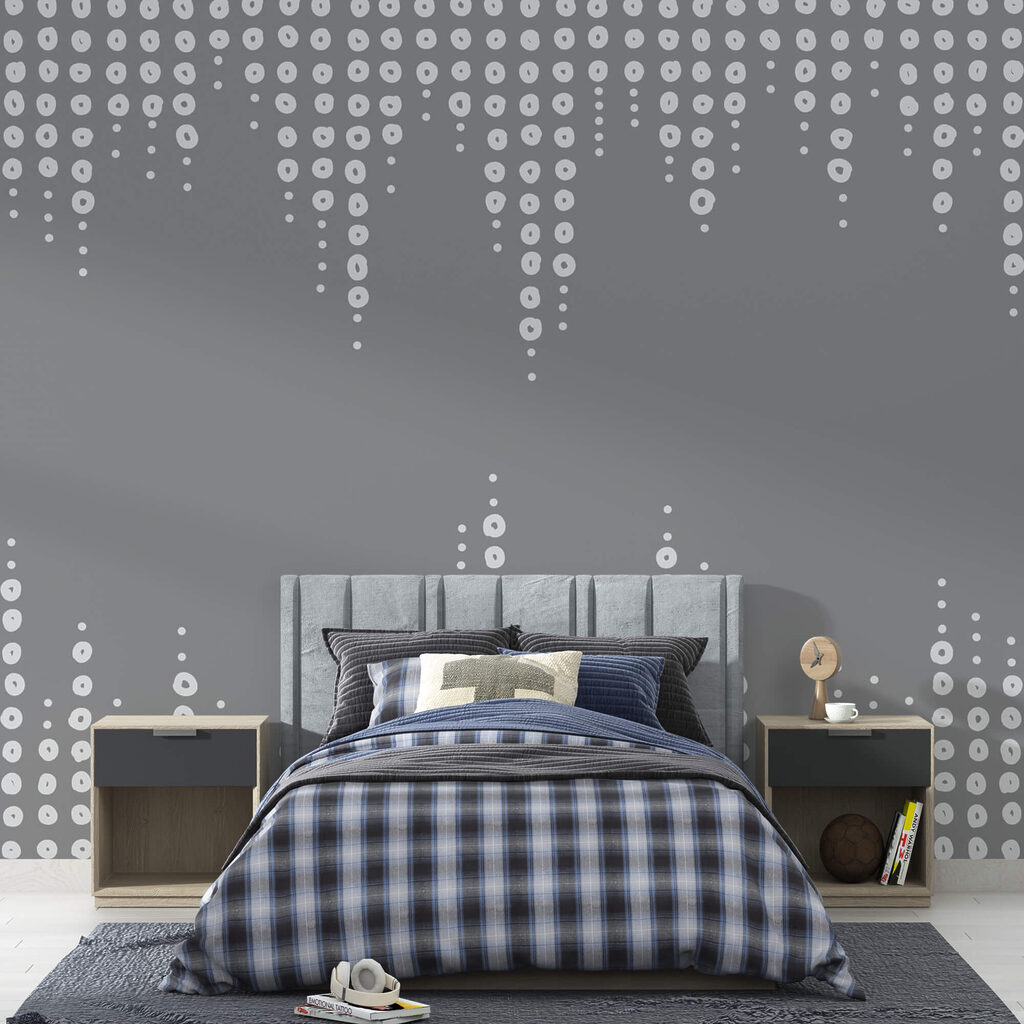 Dots in uneven rows — interior 1
