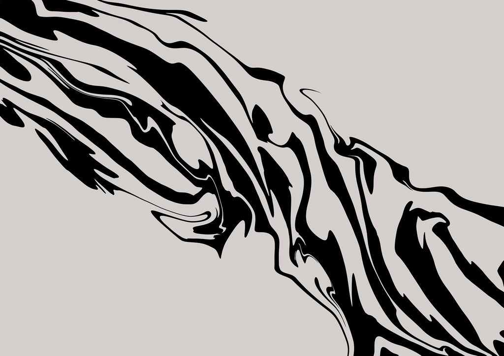 Black stripes flow diagonally — full design