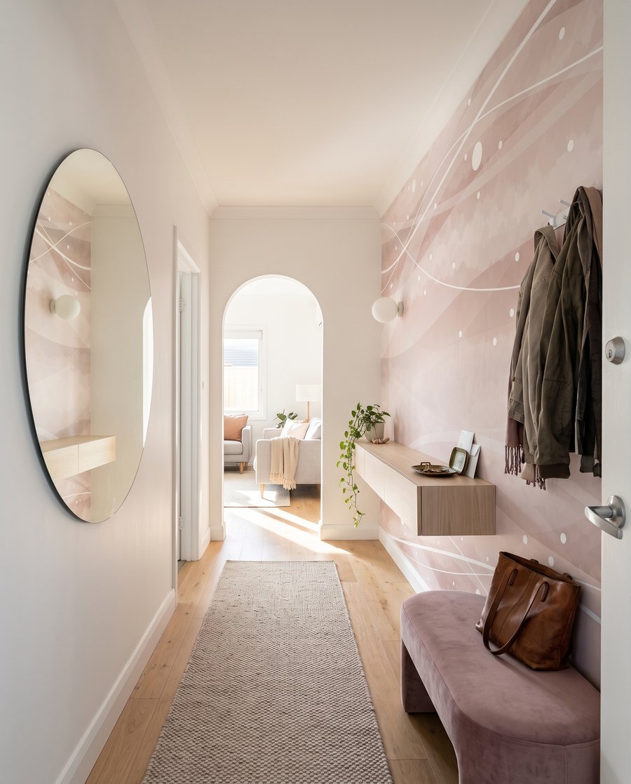 Pink Lines and Dots in an interior
