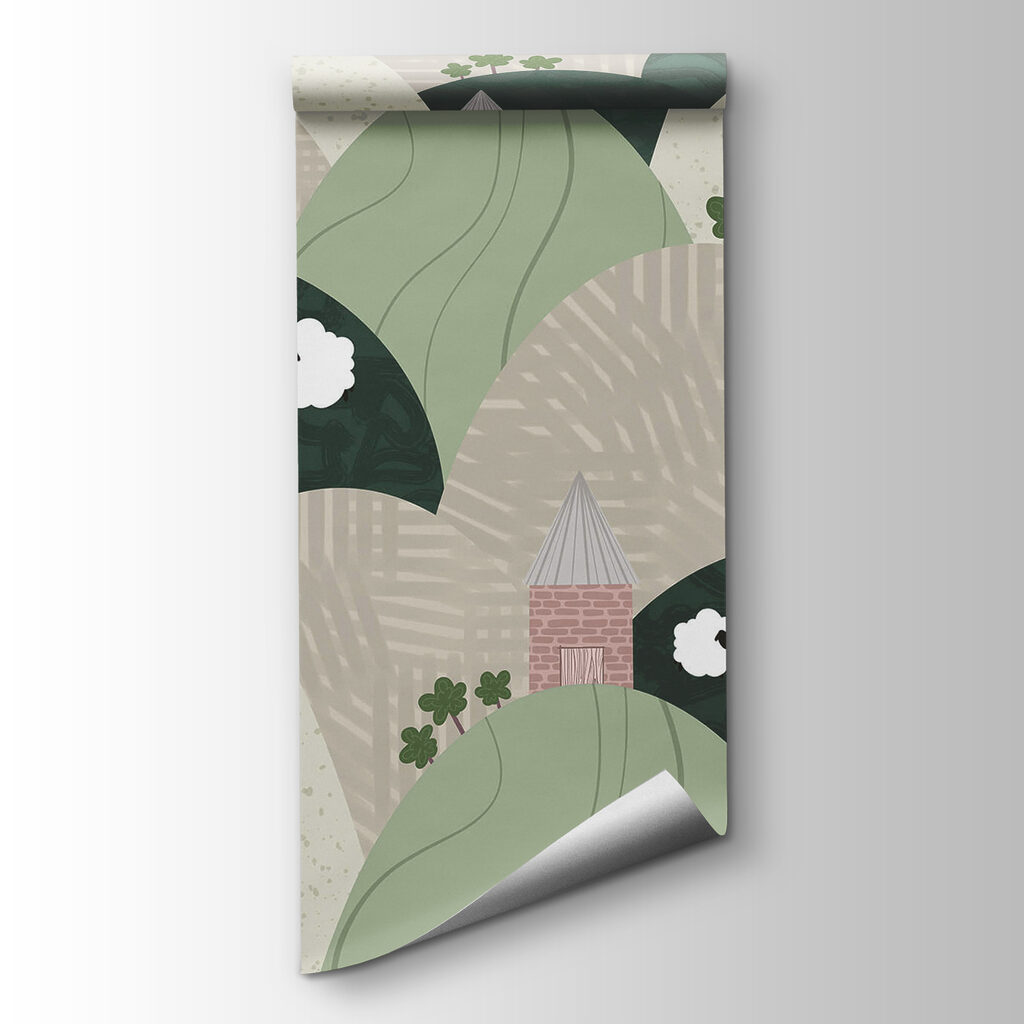 Little houses between hills — product view