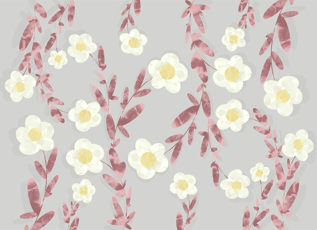 Rose-red tendrils — full design
