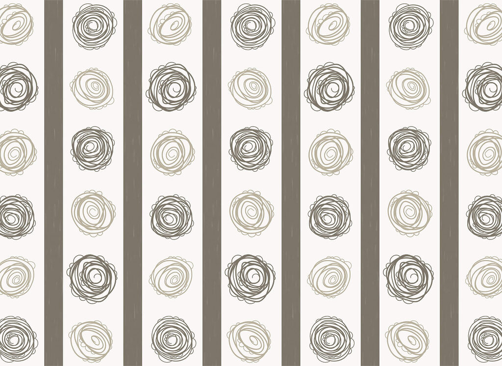 Spirals between straight stripes — full design