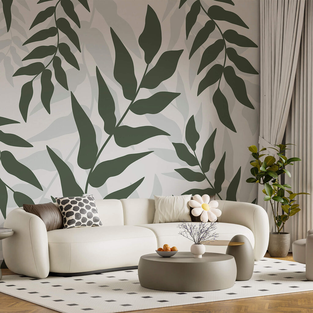 Green leaves over shadows — interior 1