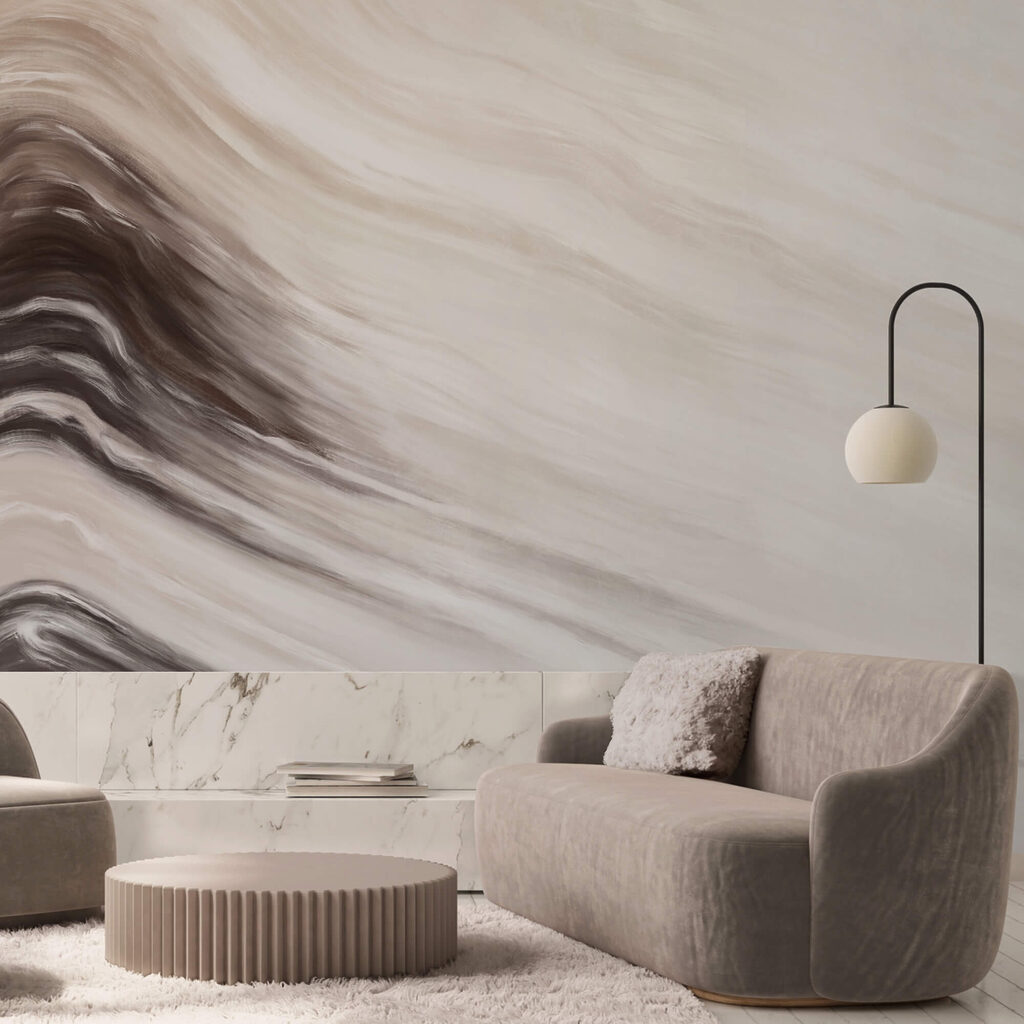 Paint flows in browns — interior 2