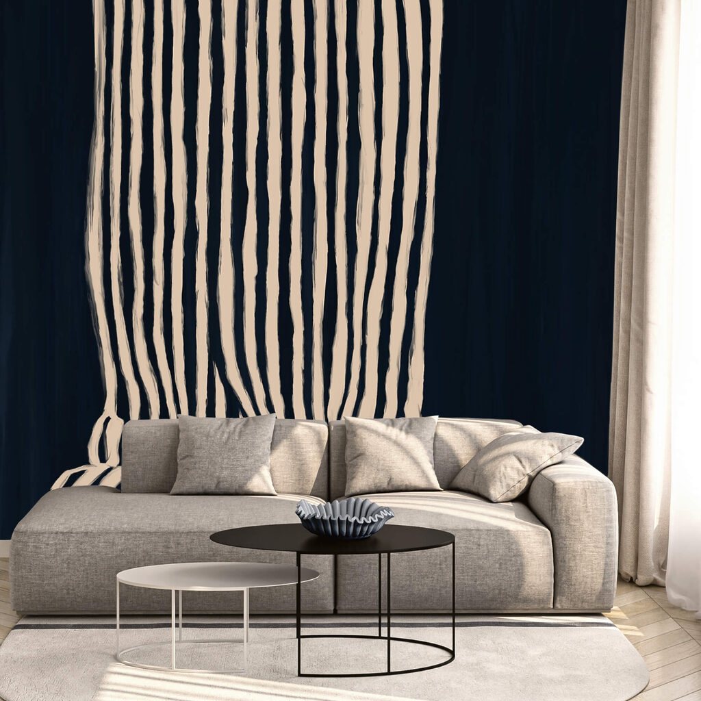 Striped band with folds — interior 2
