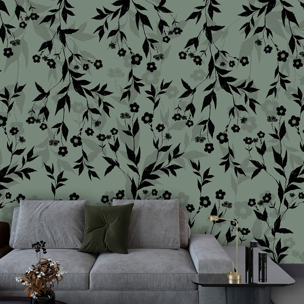 Black sprigs on grey-green — interior 2