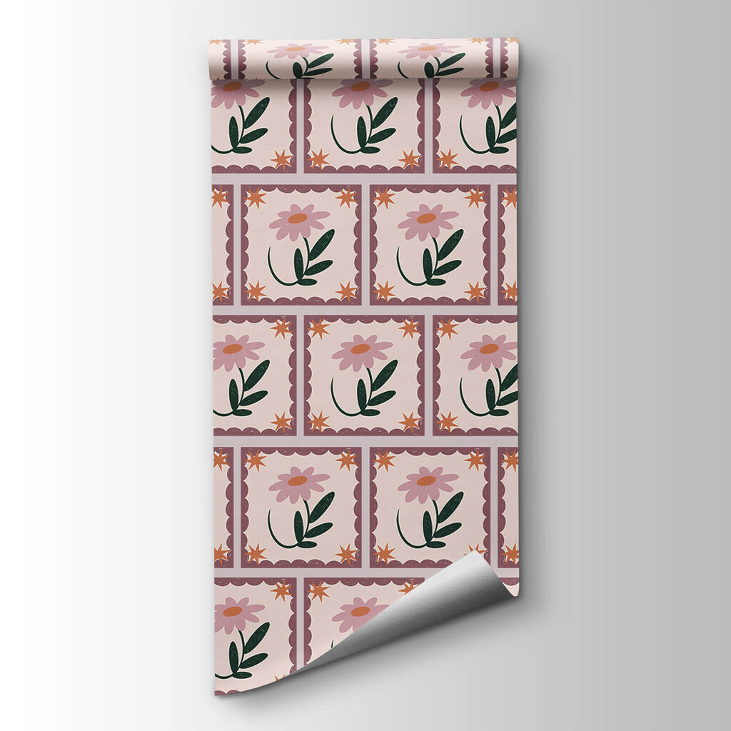 Flowers in stamp frames — product view