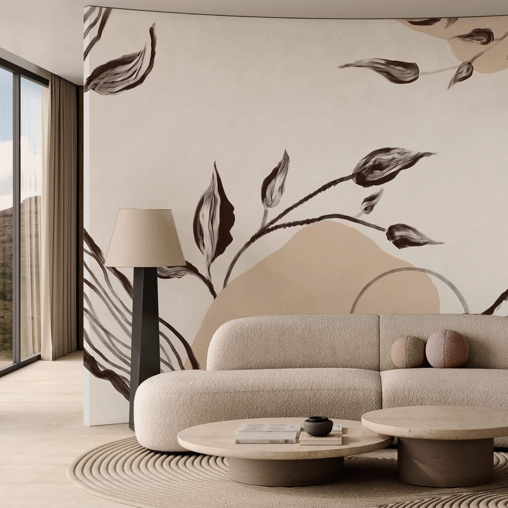 Leaves above wavy lines — interior 3