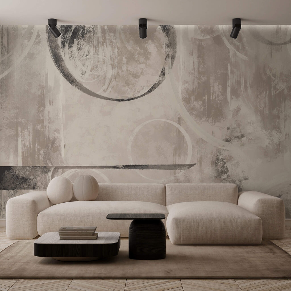 Circles on weathered paint — interior 2
