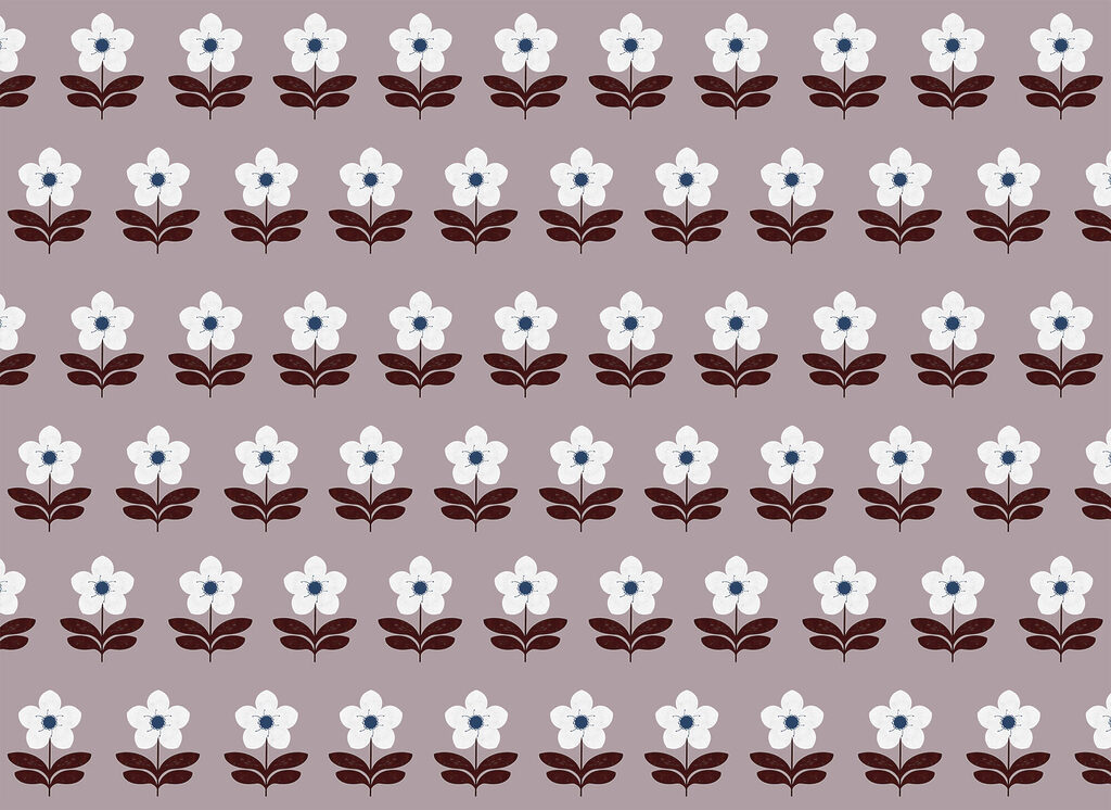 Flowers in neat rows — full design