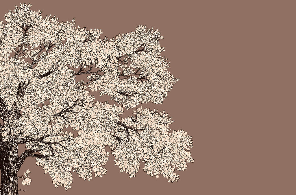 Blossoming tree crown — full design