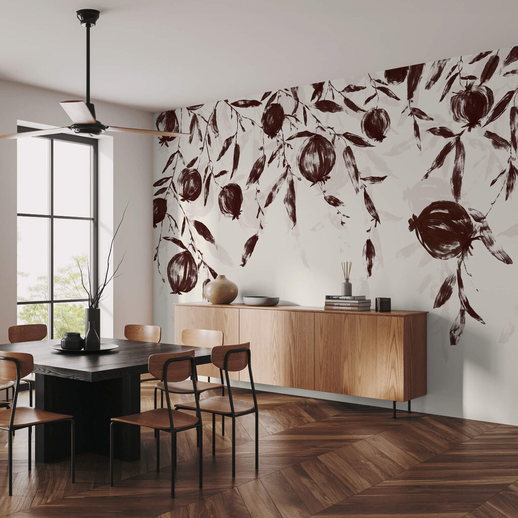 Dark pomegranates hang down — interior 3
