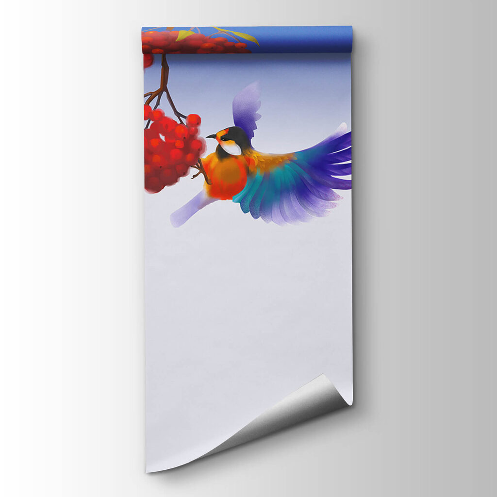 Bird with berry clusters — product view