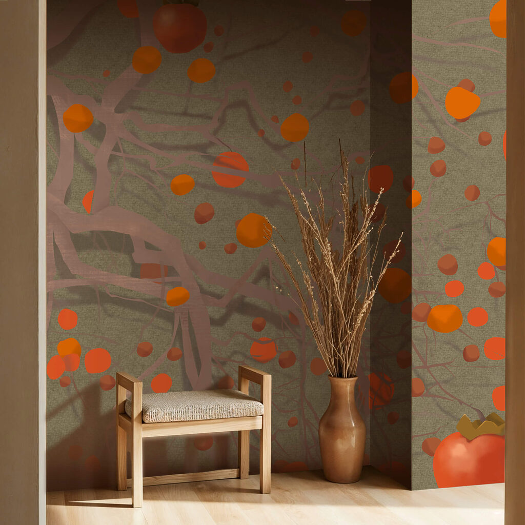 Orange fruits among vines — interior 2