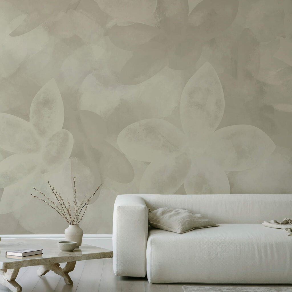 Flowers in translucent green — interior 1