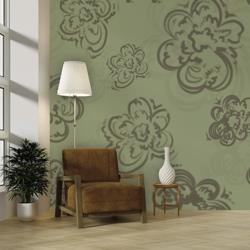 Curling flower outlines — interior 3