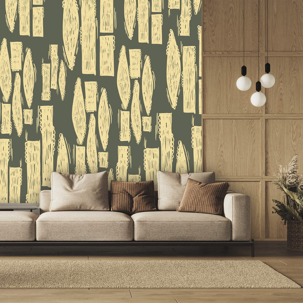Painted ochre bars — interior 1