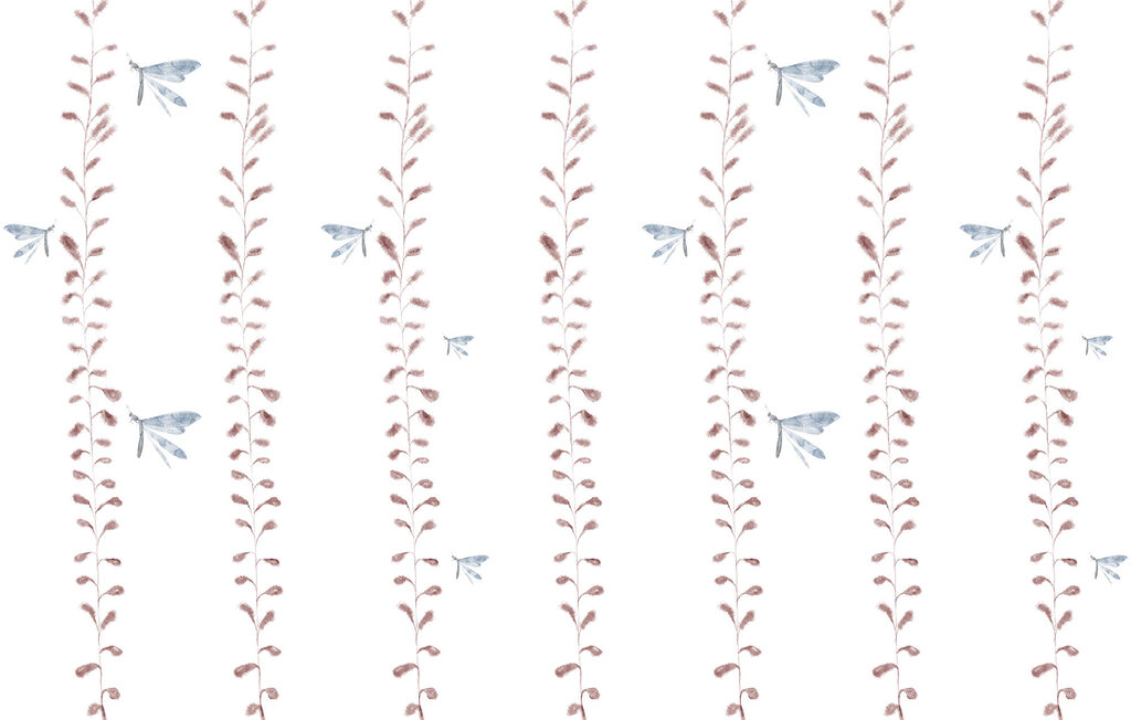 Fine tendrils with butterflies — full design