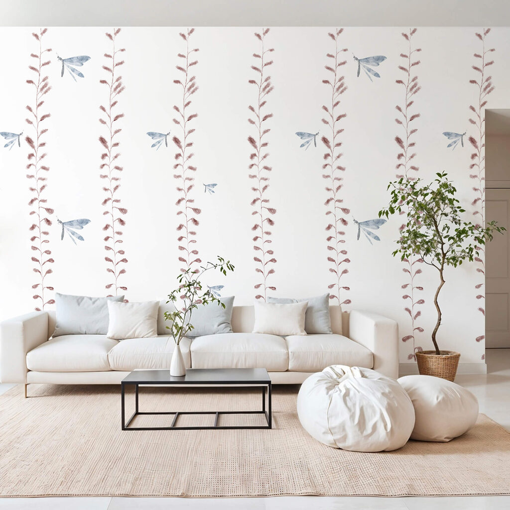 Fine tendrils with butterflies — interior 1