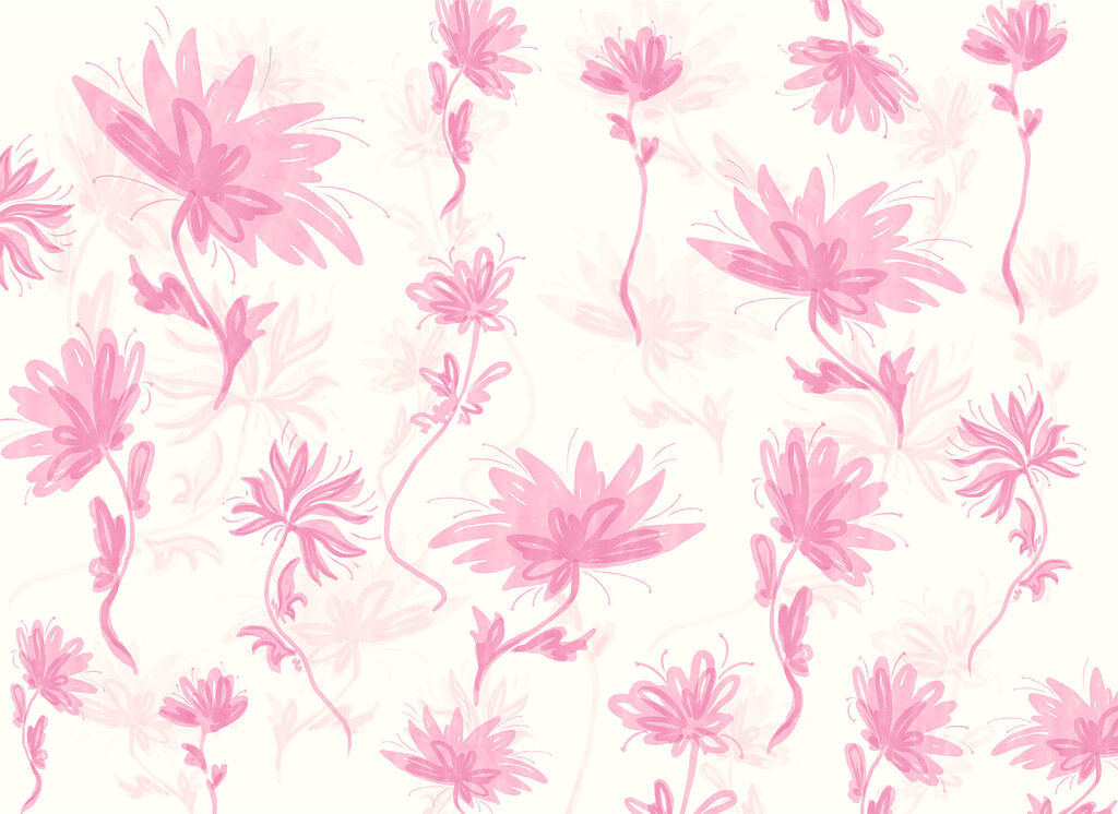 Watercolour Daisies — full design