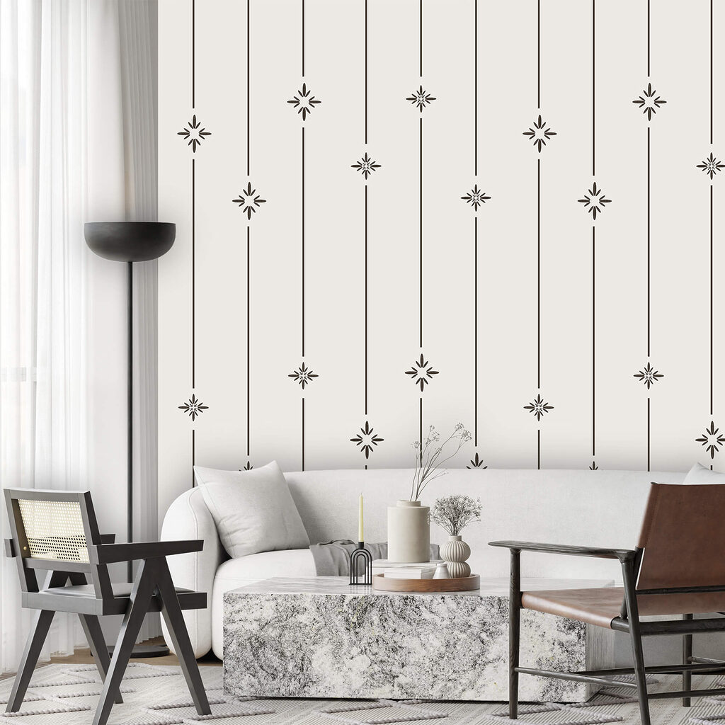 Small stars on lines — interior 1