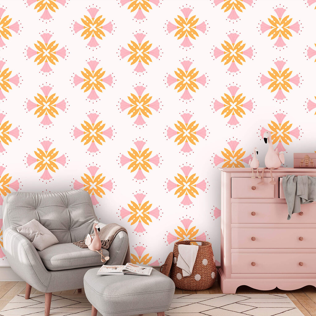 Pink and yellow stars — interior 1