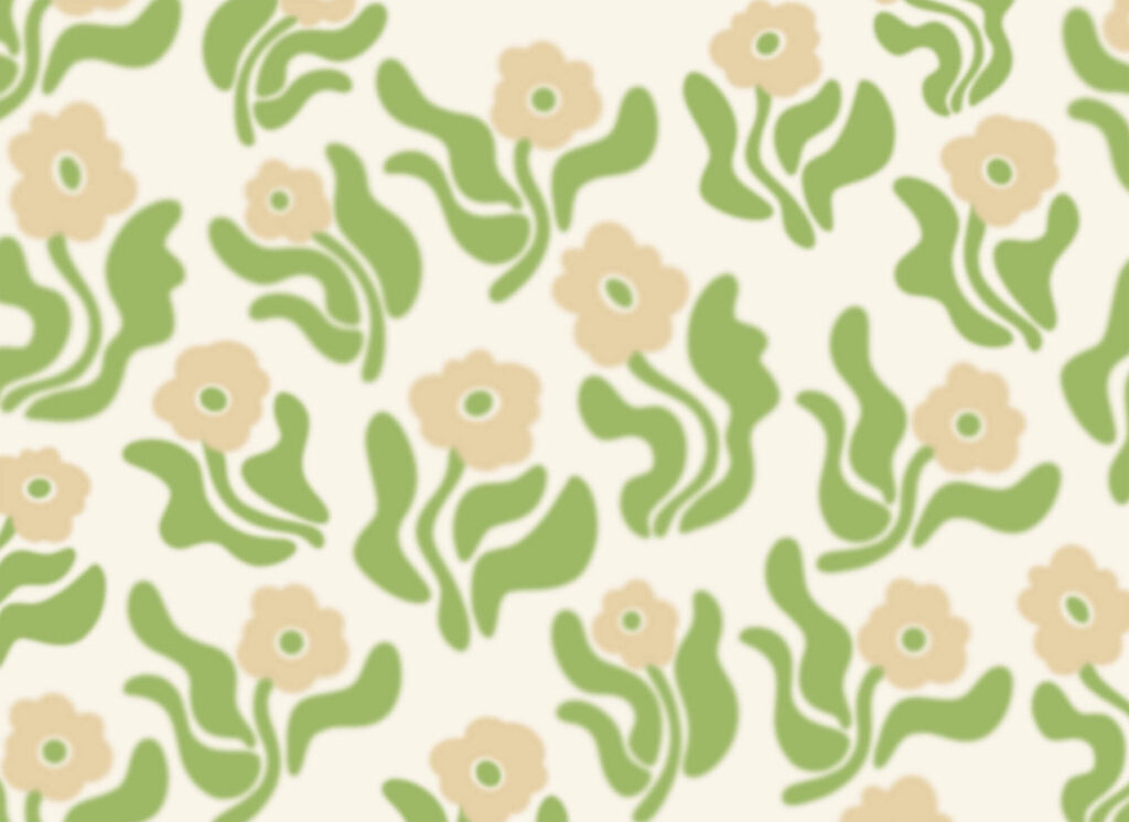 Flowers on wavy stems — full design
