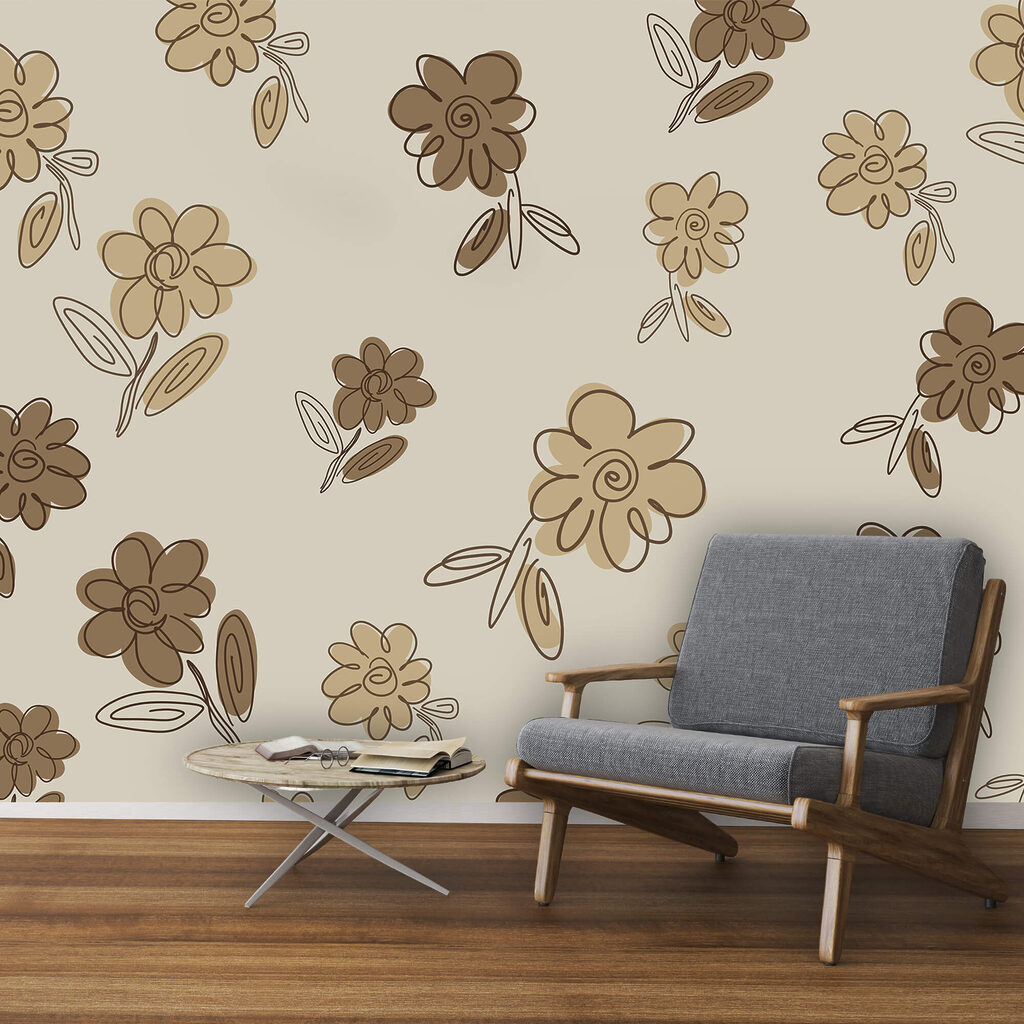 Brown flowers with spirals — interior 2