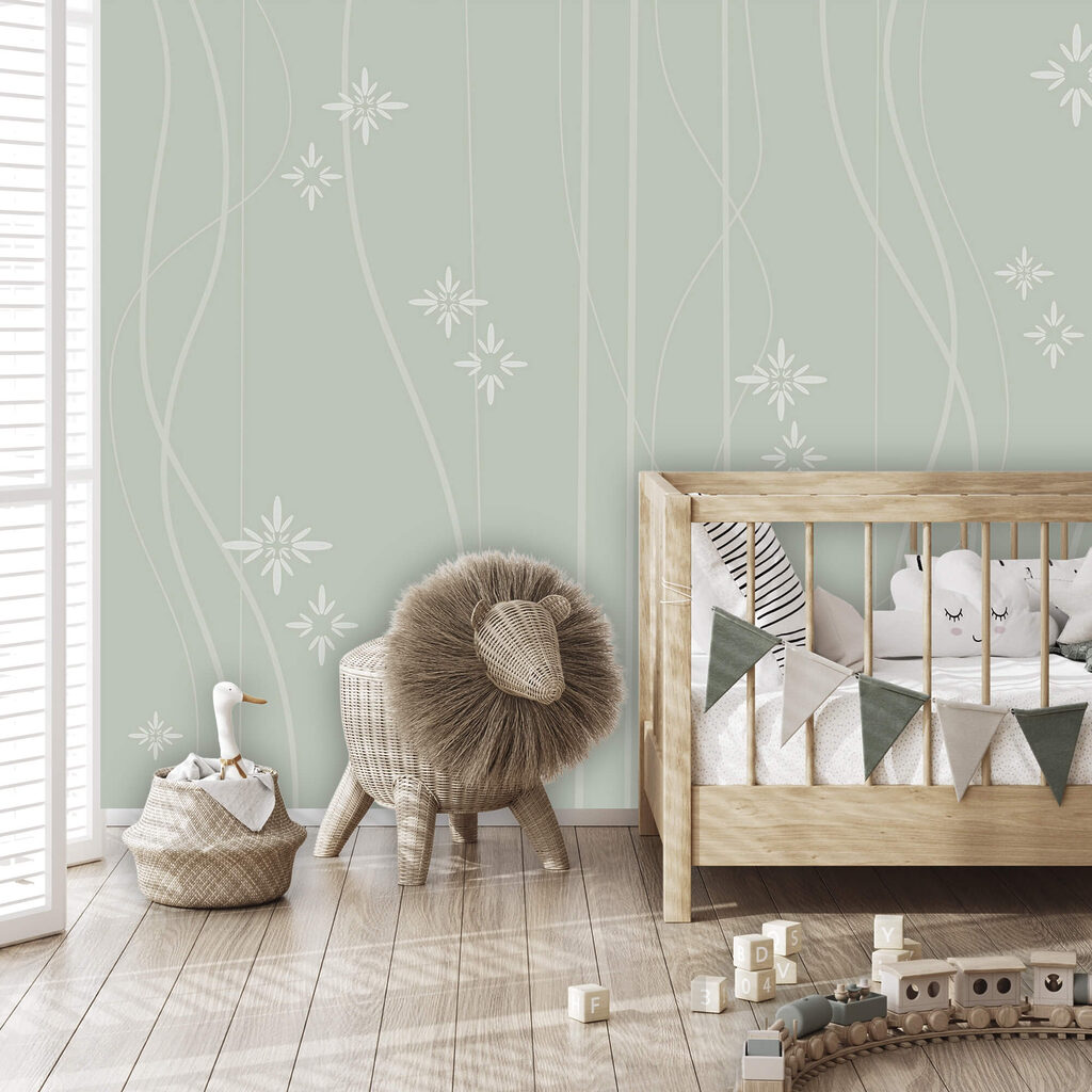 Stars along wavy lines — interior 1