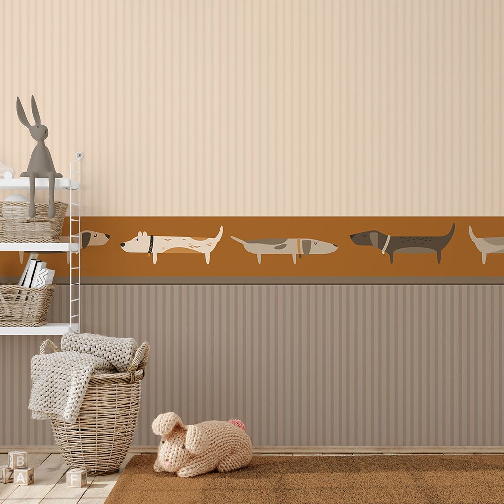 Little Dog Parade in an interior