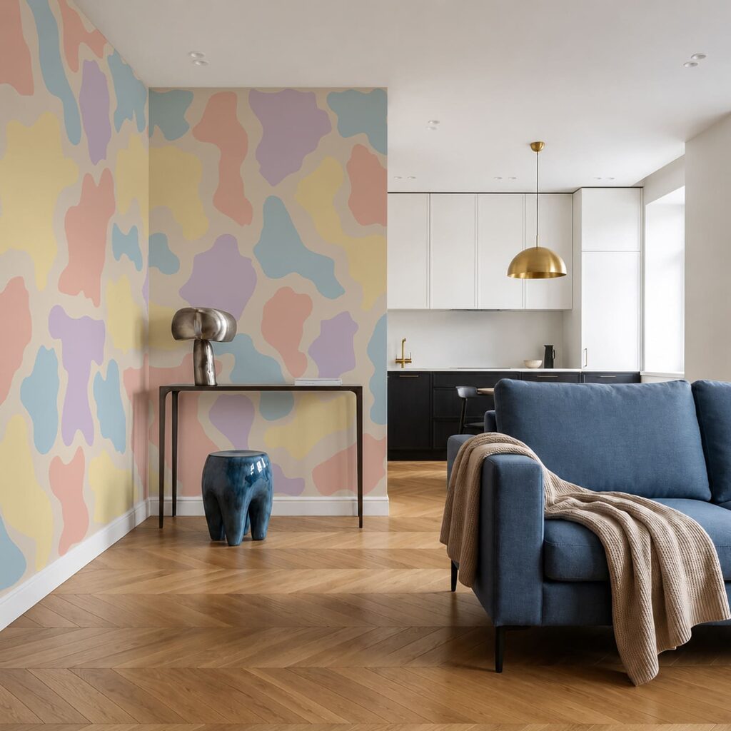 Soft flowing patches — interior 2