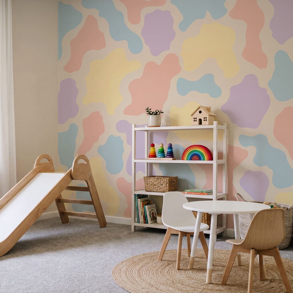Soft flowing patches — interior 1