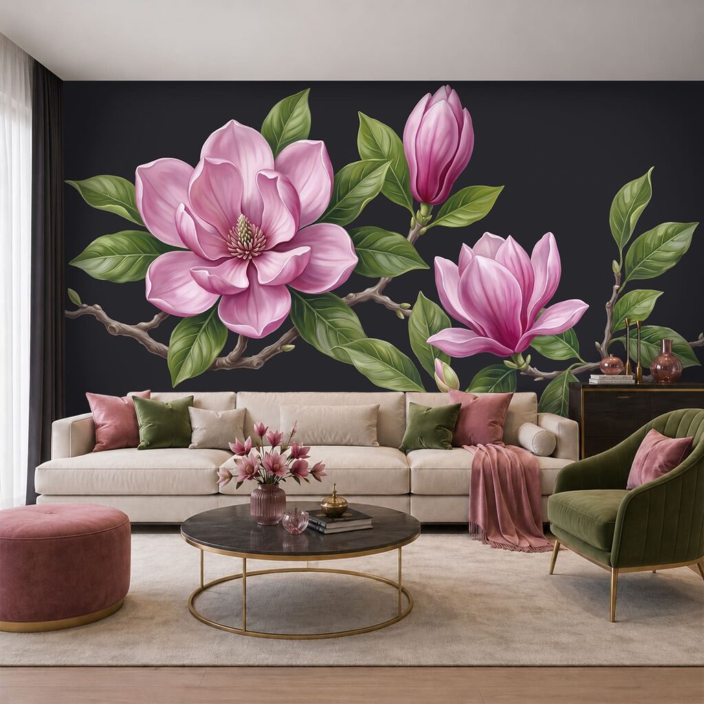 Magnolia at Night in an interior