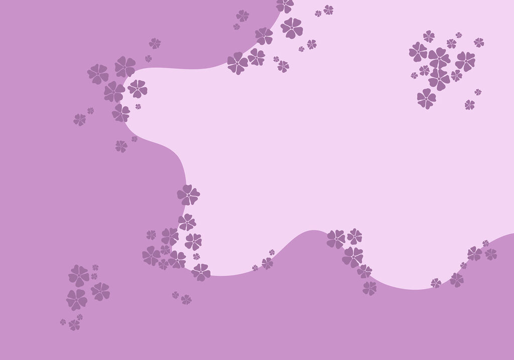 Flowers along wavy edges — full design